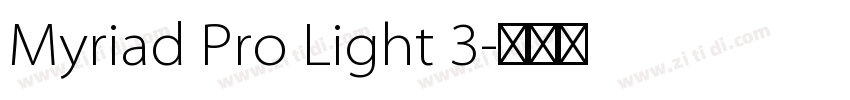 Myriad Pro Light 3字体转换